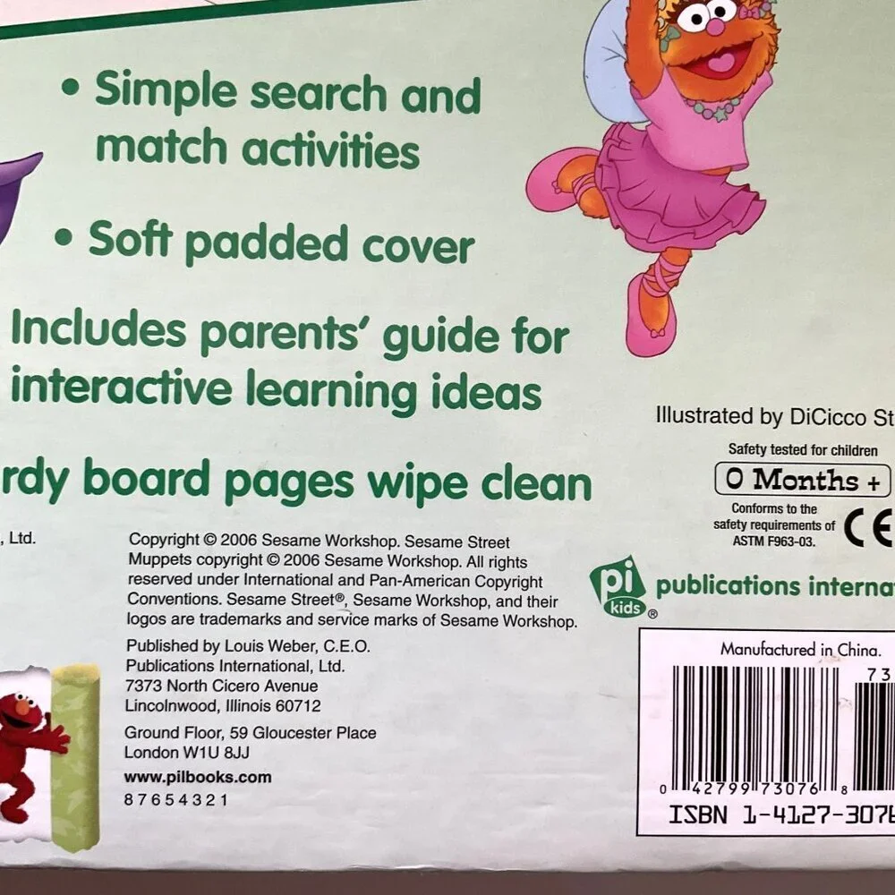 VINTAGE SESAME STREET ELMO & FRIENDS LOOK AND FIND BIG BOOK